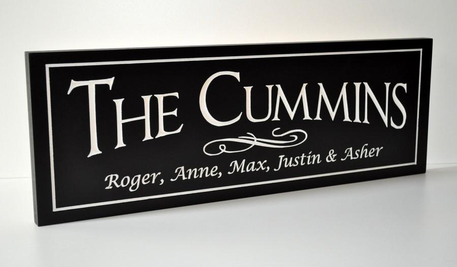 زفاف - Personalized Family Name Sign Plaque Established 8x20 Carved Engraved Makes a great wedding or anniversary gift