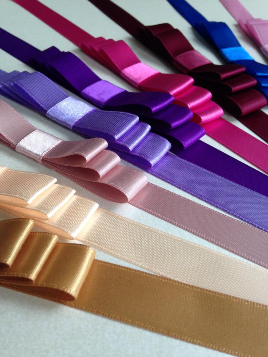 Свадьба - BOWlishious Triple Bow Belly Band 15mm Satin Ribbon Card BOW Belly Bands Hand Made in the UK