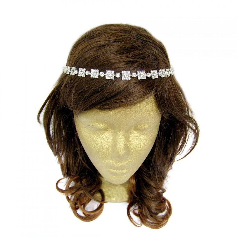 Свадьба - Simple Headband Wedding Rhinestone Headband Bridal Headpiece Jewel Headpiece Prom Hair Accessories Jeweled Headband