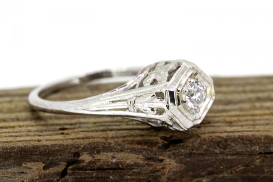 زفاف - SALE Antique Engagement Ring 