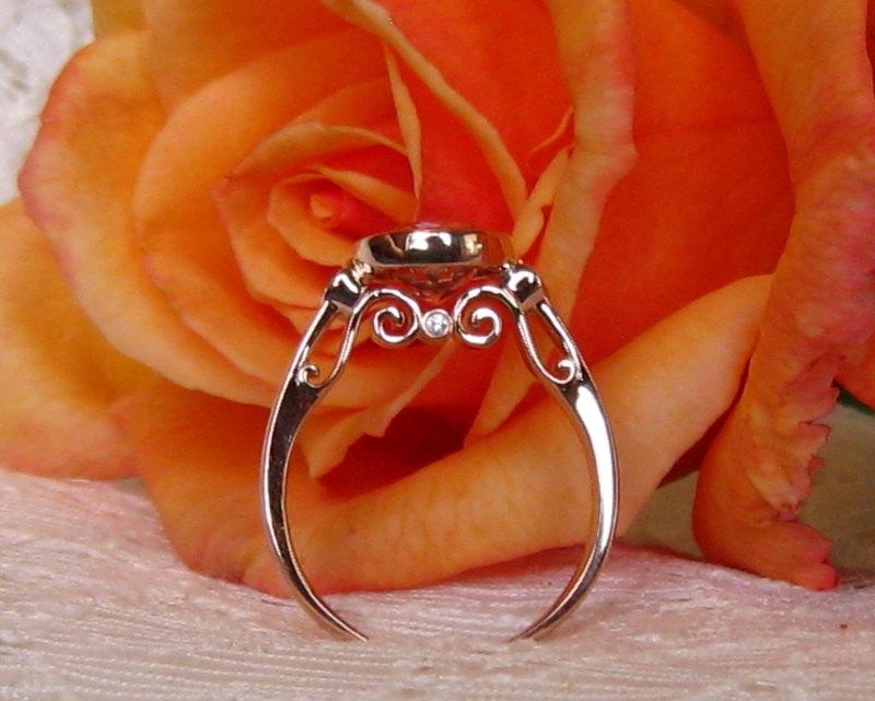 Свадьба - Morganite Rose Gold Milgrain Bezel Engagement Ring