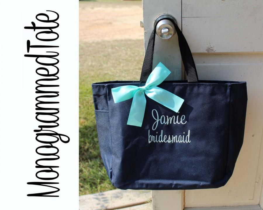Mariage - 5 Wedding Tote Bags, Personalized Bridesmaid Gift Tote Bags- Bridesmaid Gift- Personalized Bridesmaid Tote- Wedding Party Gift- Name Tote-