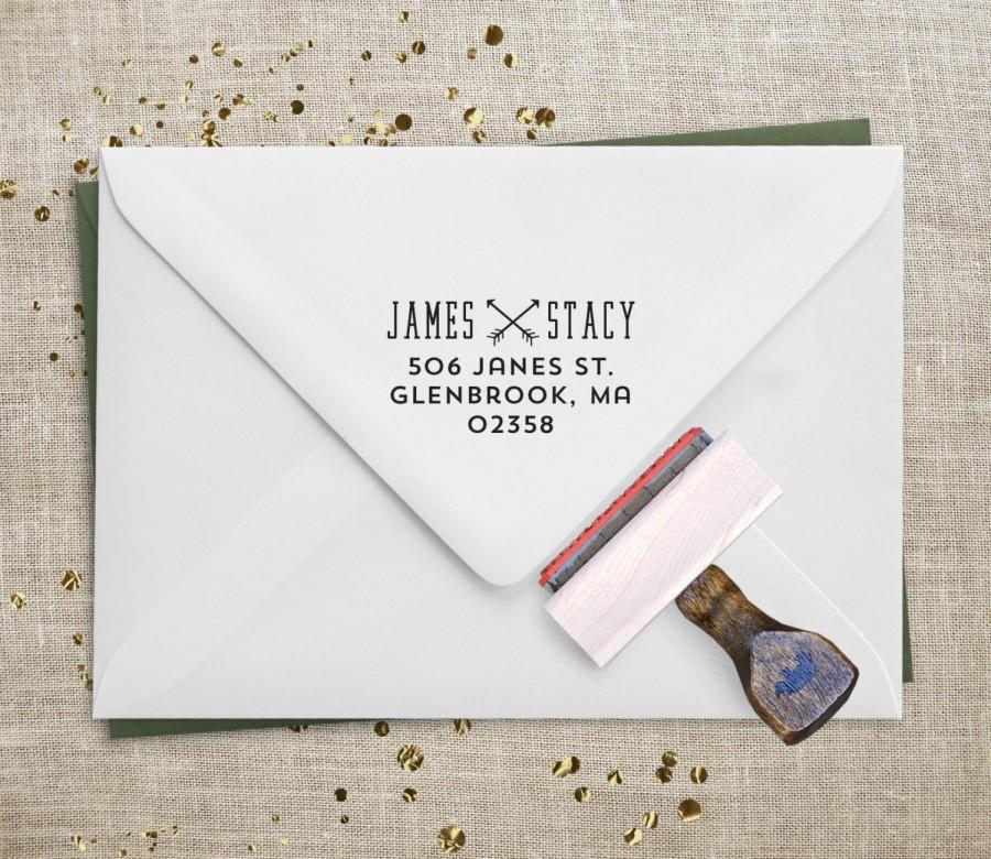زفاف - Personalized Return Address Stamp – Self-inking – Holiday Gift