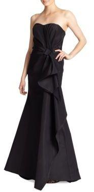 Wedding - Carolina Herrera Night Collection Silk Falle Draped Gown