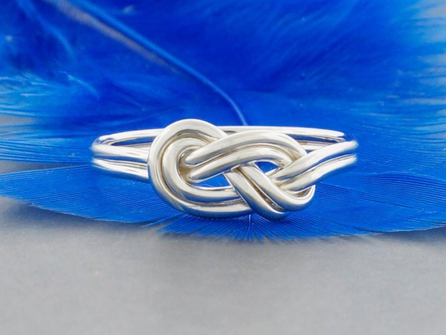 Свадьба - Sterling silver double love knot figure 8 promise ring