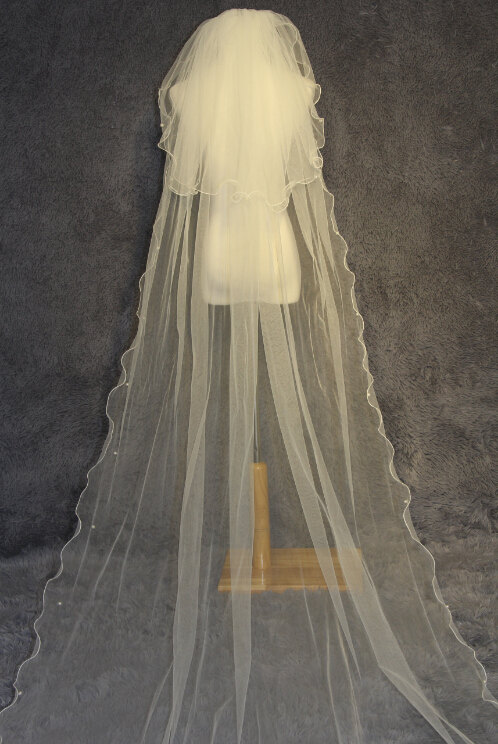 زفاف - 2T Ivory white 3m from the Cathedral Bridal Veil