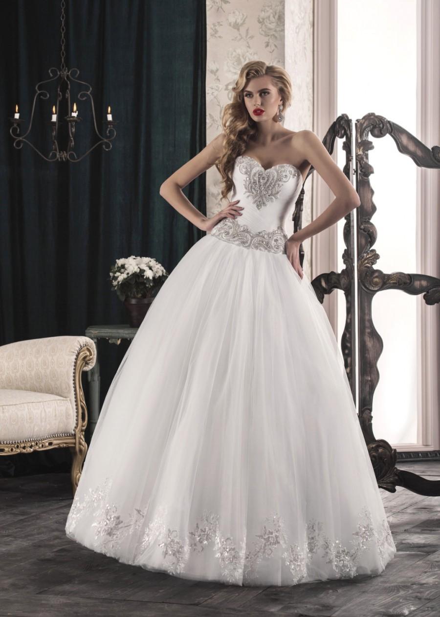 Wedding - 40% Off Handmade Wedding Dress Buy Online,Glamorous, Elegant, White/Ivory, Corset, Strapless Princess GOWN, Sweetheart Neckline, A lineEB019