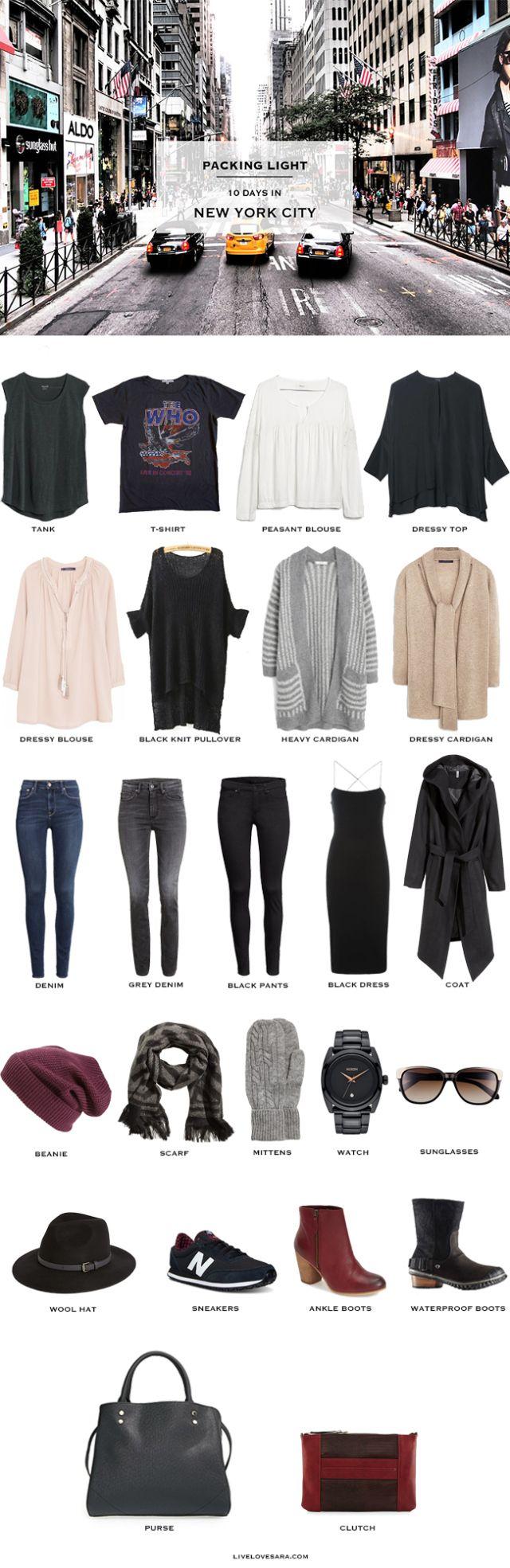 Mariage - What To Pack For New York City - Packing Light Winter - Livelovesara