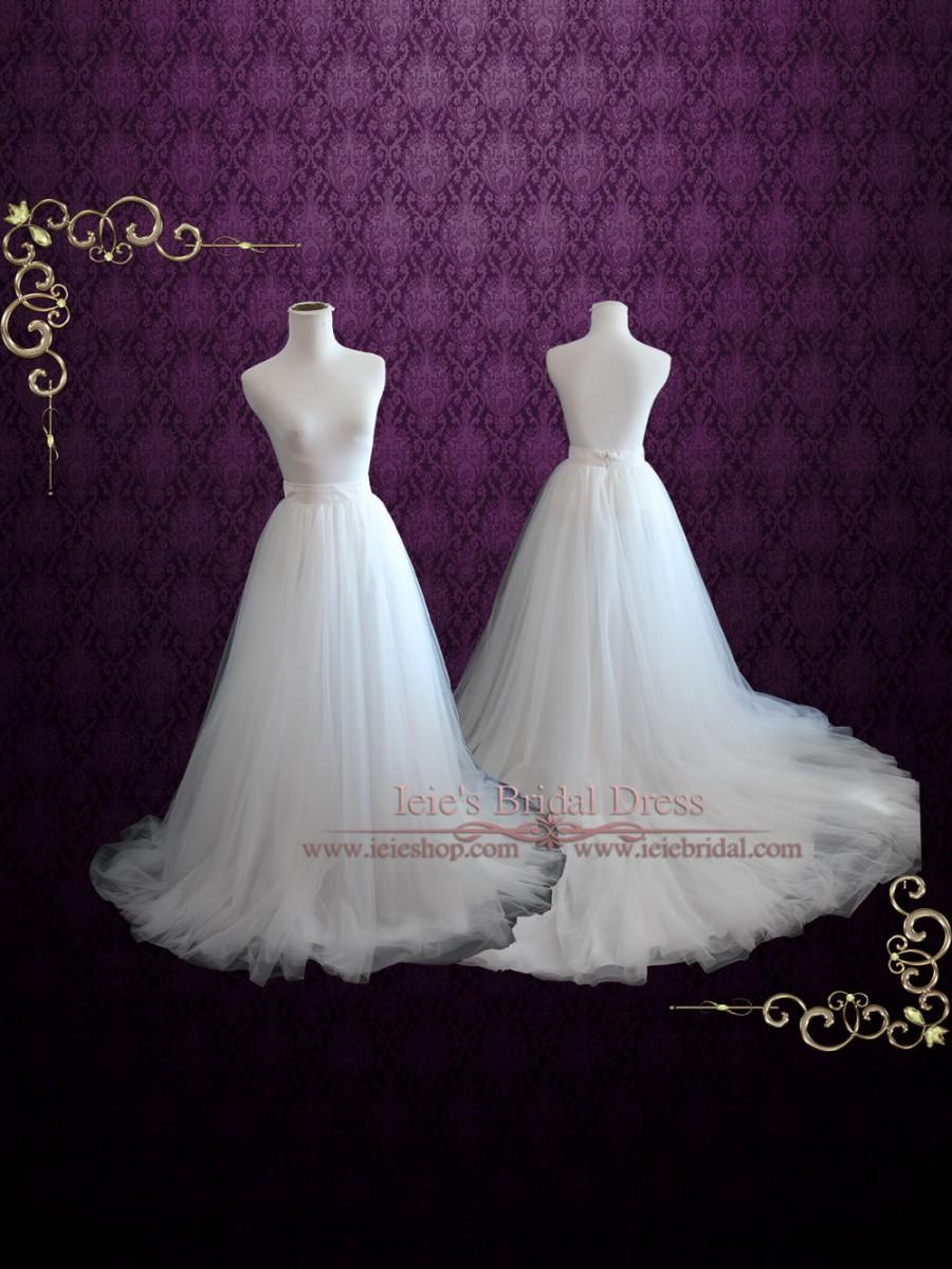 Mariage - Soft Tulle A-line Wedding Dress Skirt 