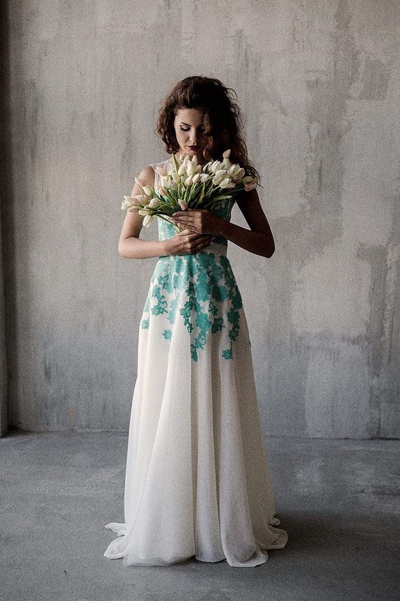 زفاف - Non-corset Wedding Dress With Vivid Decoration