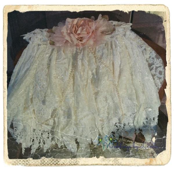زفاف - Vintage Lace Tattered Skirt