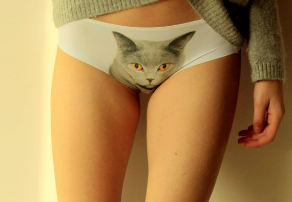 Свадьба - Pussycat Panties, Underwear, Bridesmaids gift, Lingerie, Christmas gift, Gift for her