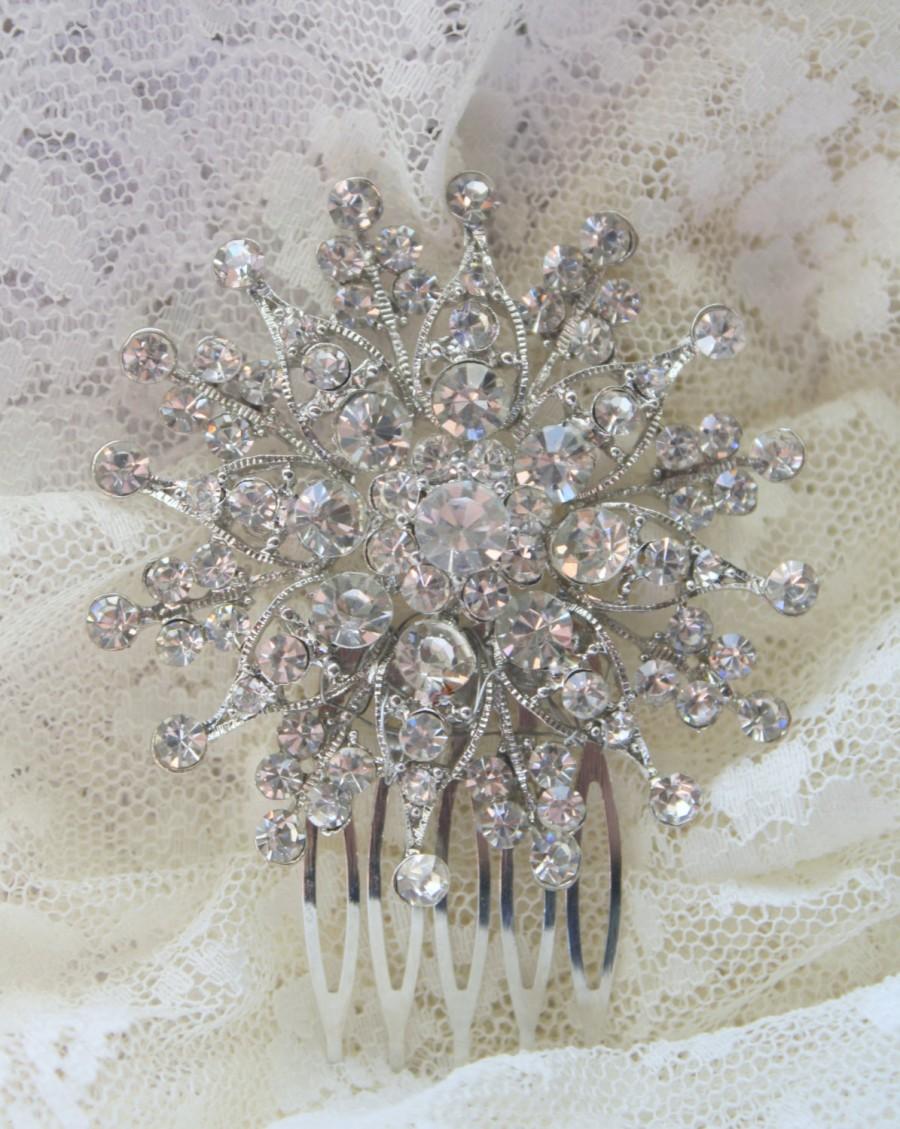 زفاف - Bridal Hair Comb Wedding Hair Comb- Wedding Hair Accessories-Rhinestone Bridal Comb-Crystal Wedding Comb-Bridal Headpiece