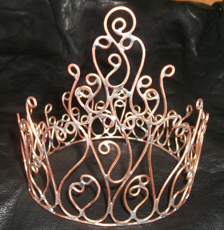 Hochzeit - Copper Fern Gully Crown Tiara Handmade