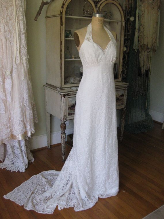 زفاف - Custom Order For Mrs.Beezley Deposit For Lace Halter Gown
