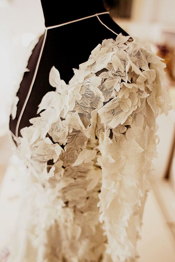 Wedding - Non-corset Deep V-neck Wedding Dress