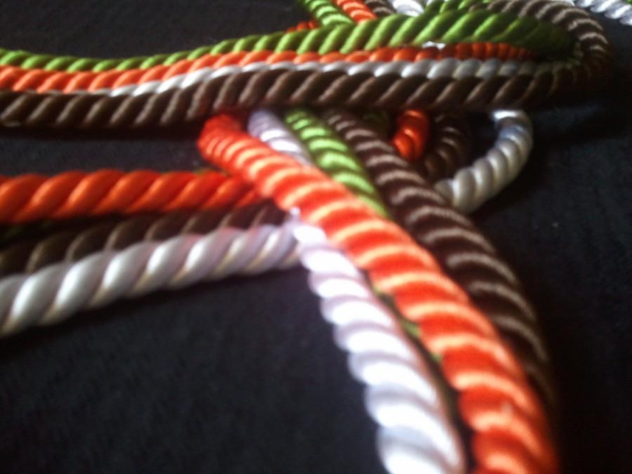 زفاف - CUSTOM Handfasting Cord - silky twisted cording with metal aglet/endcap