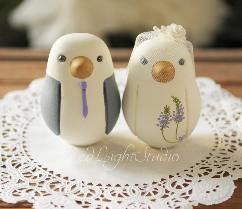 زفاف - Wedding Cake Topper - Love Birds - Medium
