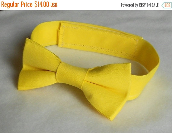 Mariage - BLACK FRIDAY SALE Bright Yellow Bowtie - Infant, Toddler, Boy
