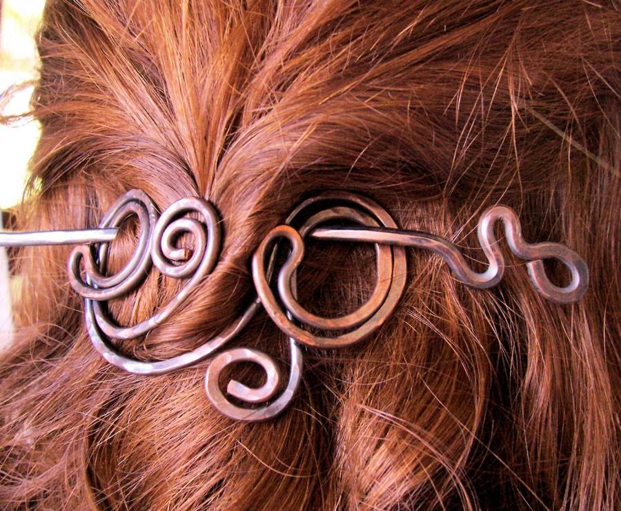 Свадьба - Copper Hair Clip/ Perfect wedding assesory/ Antiqued/ OOAK/ "Kelli"