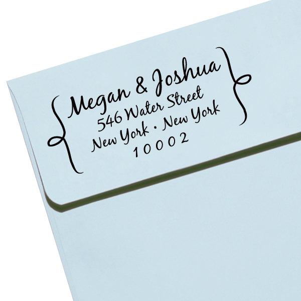 Mariage - CUSTOM ADDRESS STAMP with proof from usa, Eco Friendly Self-Inking stamp, rsvp address stamp, custom stamp, custom address stamp - Name36