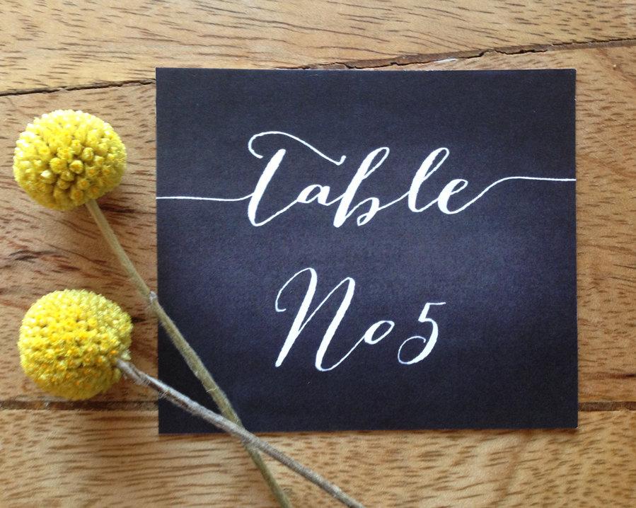 Mariage - Wedding Table Numbers - Printable Chalkboard Design