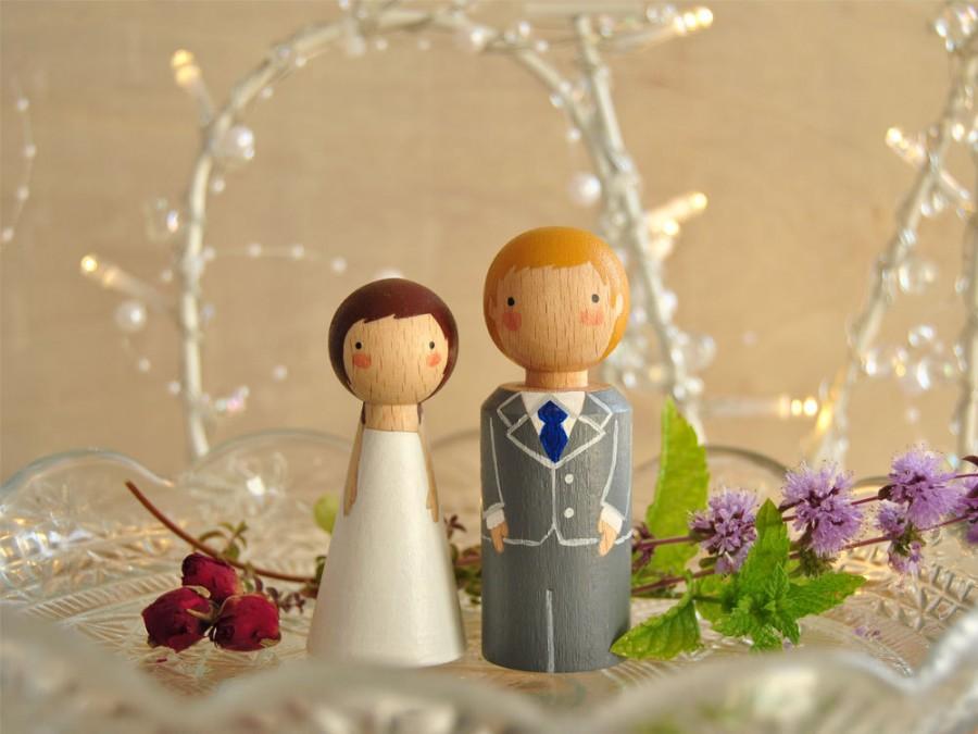Свадьба - Custom Wedding Cake Toppers. Bride and Groom Wedding Cake Topper. Wedding Decoration. Handmade Wedding Cake Toppers.