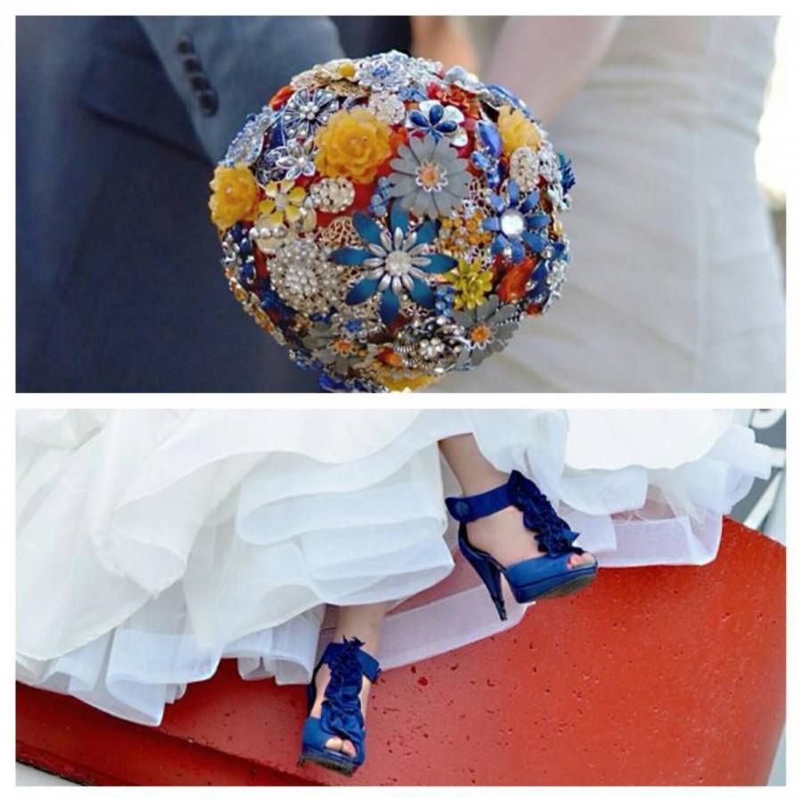 Hochzeit - Custom Designed Brooch Bouquet & Wedding a Party Accessories