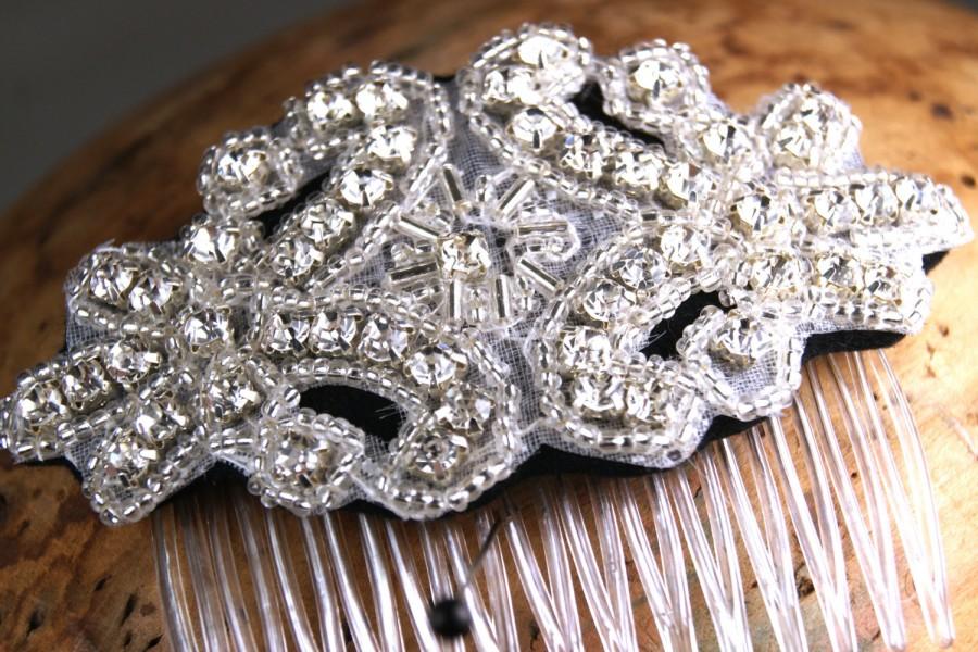 Mariage - Sparkling regal crystal hair comb