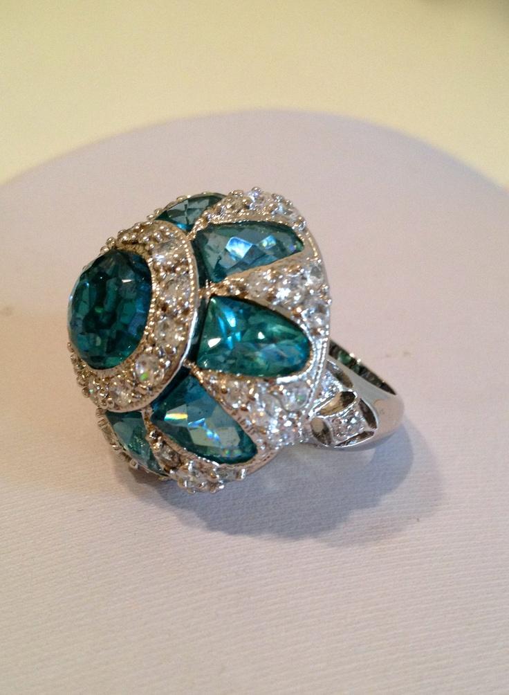 Mariage - Vintage Aquamarine Estate Jewelry Ring