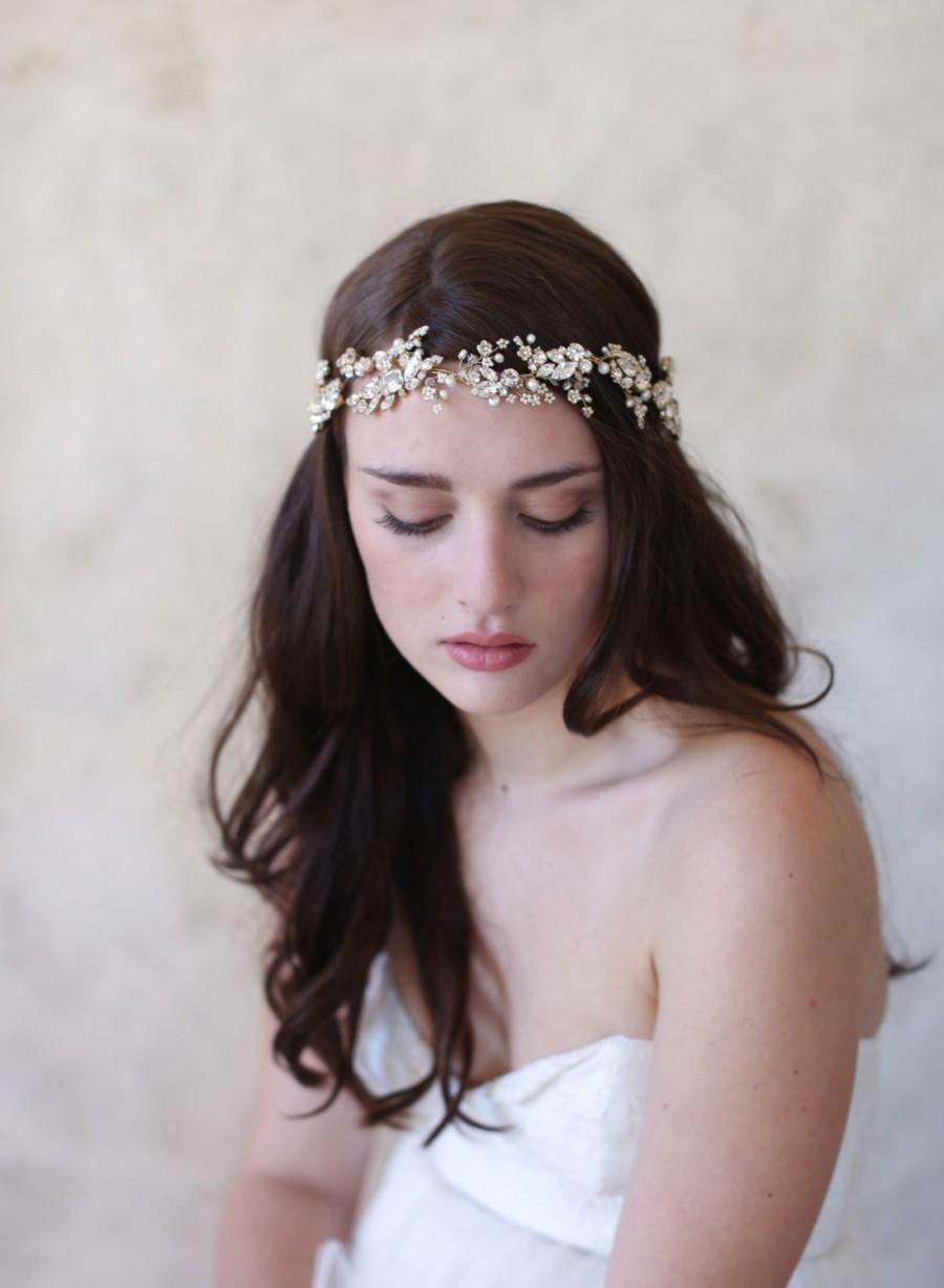 زفاف - Crystal ornate bridal headband - Crystal dazzle ornate headband - Style 519 - Made to Order