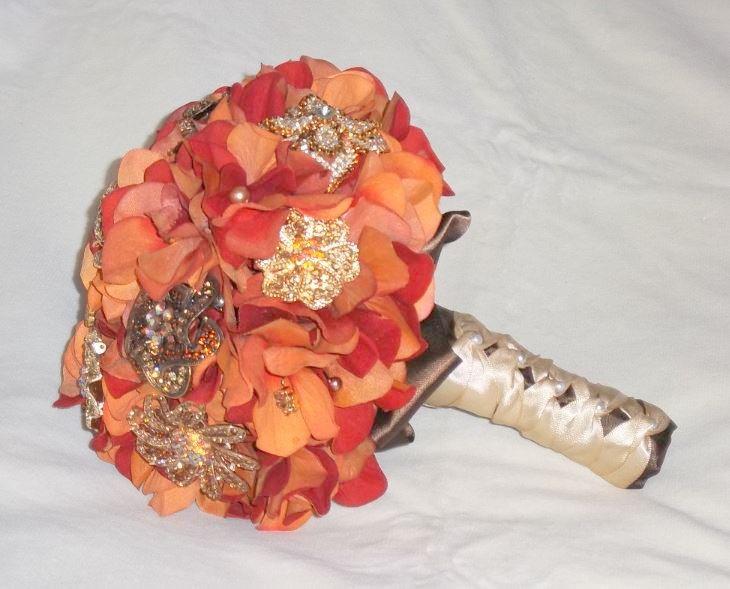 Свадьба - Autumn Bouquet - Keepsake Bouquet - Brooch Bouquet - Fall Bouquet - Crystal Bouquet - Wedding Bouquet - Bridal Bouquet - Deposit