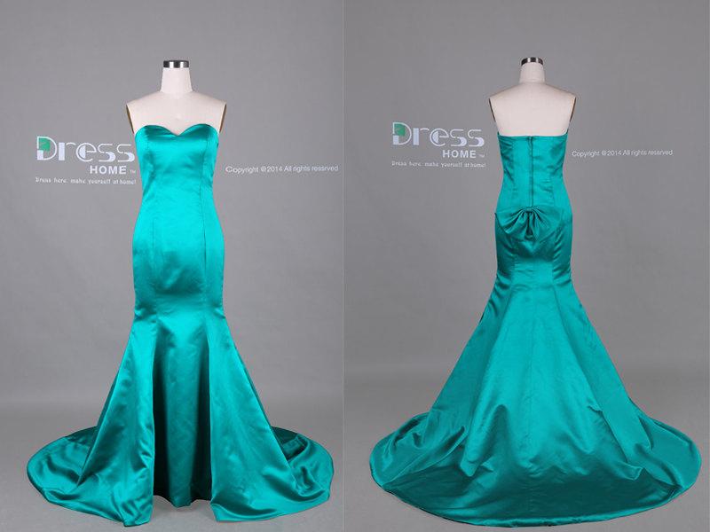 Mariage - Green Sweetheart Long Mermaid Prom Dress/Sexy Bow Back Mermaid Party Dress/Long Prom Dress/Mermaid Prom Dress/Bridesmaid Dress  DH380