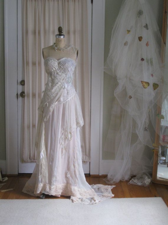 Свадьба - Reserved For Chelsea Strapless Fairy Ethereal Wedding Gown