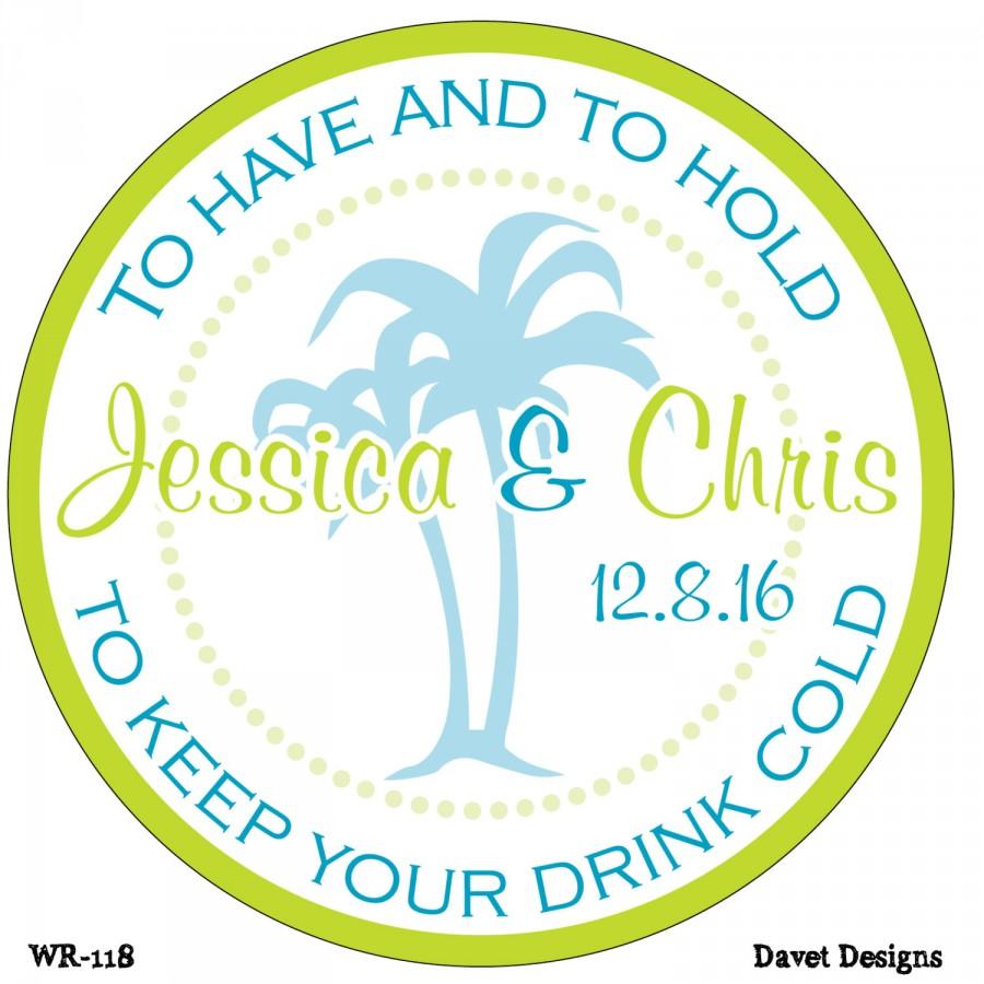 Wedding - 48 - 2.5 inch Custom Glossy Waterproof Destination Wedding Stickers Labels - hundreds of designs to choose, change colors or wording WR118