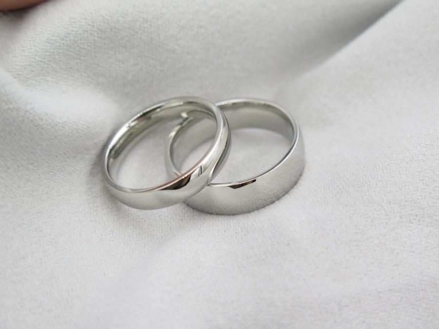 Mariage - 2 Rings-Free Engraving promise rings,Wedding Bands Couple Rings, Lovers rings, his and hers promise ring sets, wedding rings, valentine gift