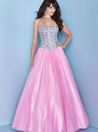 زفاف - A-line Sweetheart Natural Floor Length Sleeveless Beading Lace Up Organza Pink Prom / Homecoming / Evening Dresses By Splash J216
