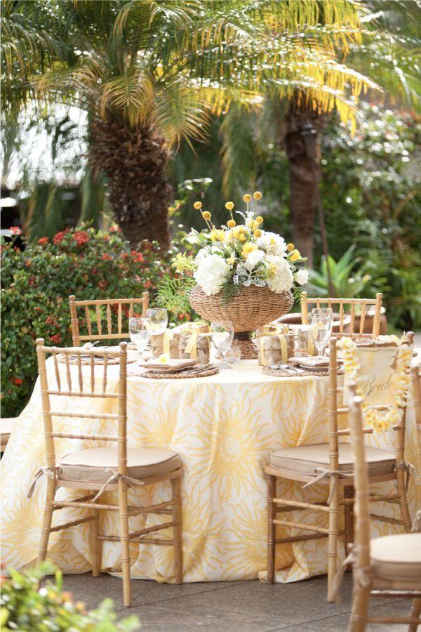 Hochzeit - Decoration De Mariage Tropicale Jaune