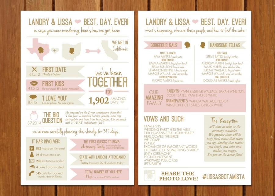 state of bliss info graphic wedding program 2421851 weddbook