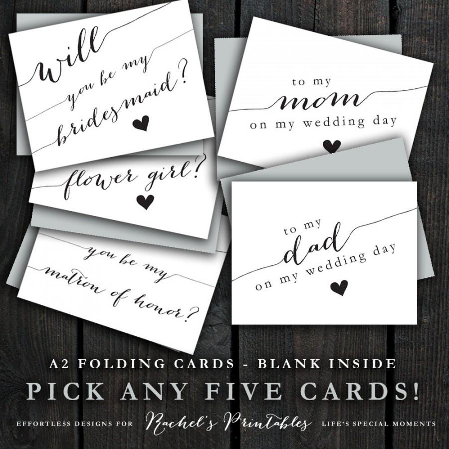 Wedding - PICK ANY 5 Instant Download Cards for Just 10.00