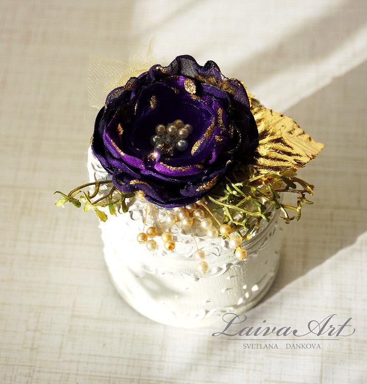 Hochzeit - Wedding Ring Bearer Pillow Box Eggplant Wedding Purple Wedding Plum Wedding Ring Bearer Box Wooden Mardi Gras Wedding