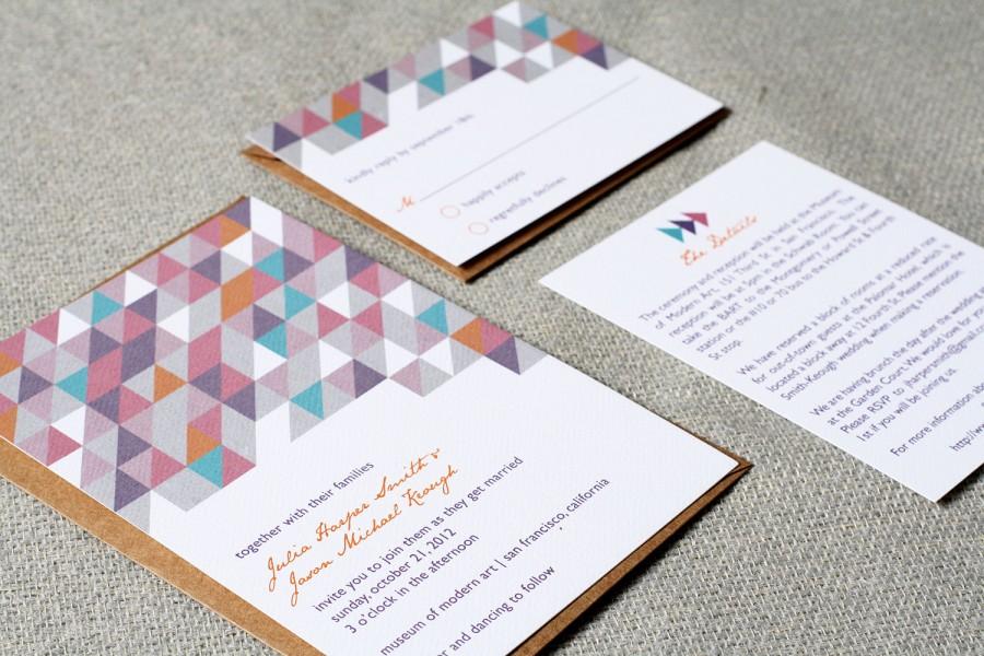 زفاف - Wedding Invitations Modern Geometric