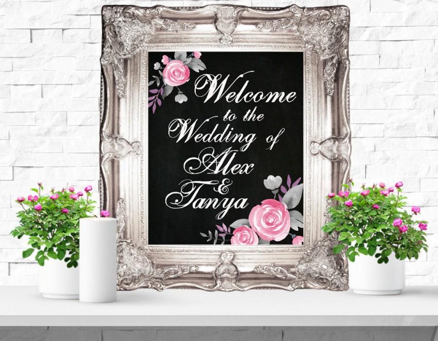 Свадьба - Welcome to the wedding Printable Art Print Printable Sign Wedding  Printable Instant download 8x10 16x20