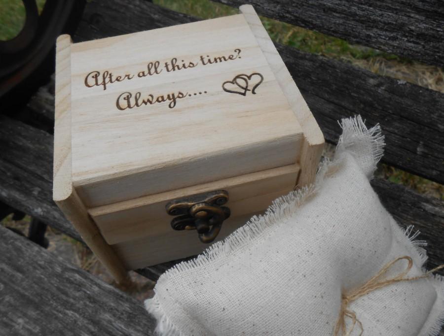 Mariage - Harry Potter Ring Box & Pillow. CHOOSE YOUR PILLOW Style! After All This Time, Always, Wedding Accessories. Ring Bearer, Bridal. Chest.