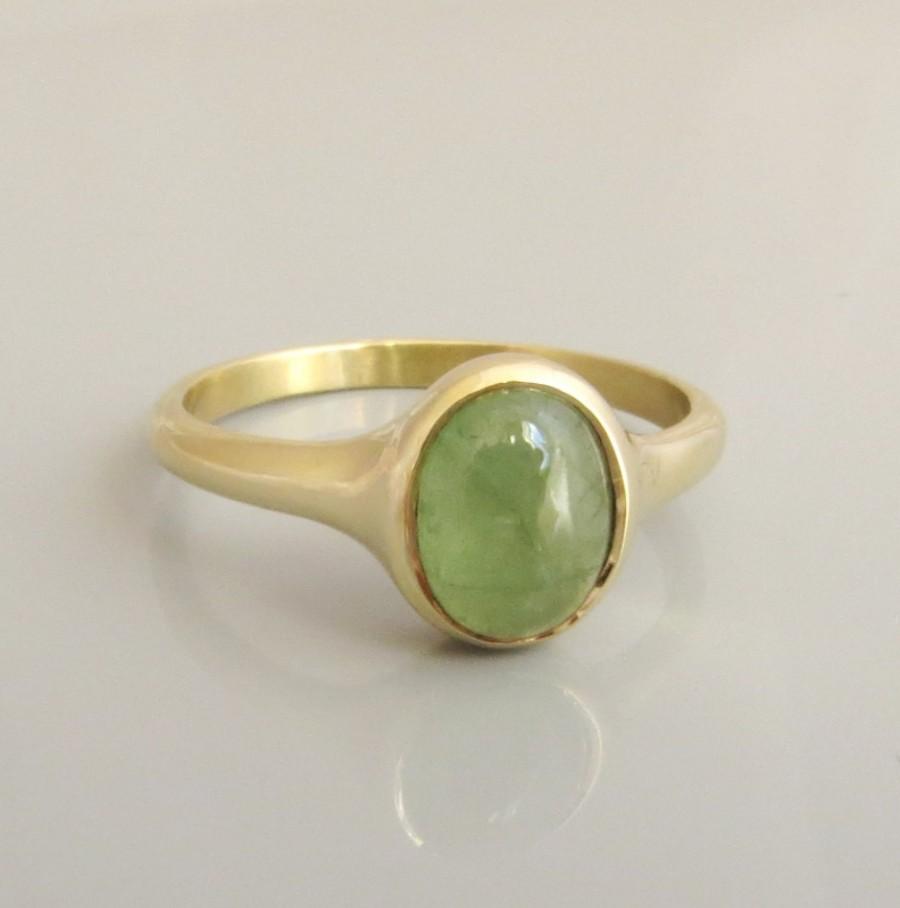 Mariage - Tourmaline Ring , Tourmaline Engagement Ring , Tourmaline Jewelry Ring , Green Tourmaline Ring , 14k Gold Ring , Fine Gemstone Ring ,