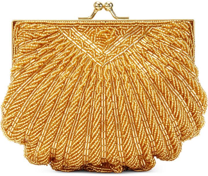 Mariage - La Regale Beaded Shell Evening Clutch