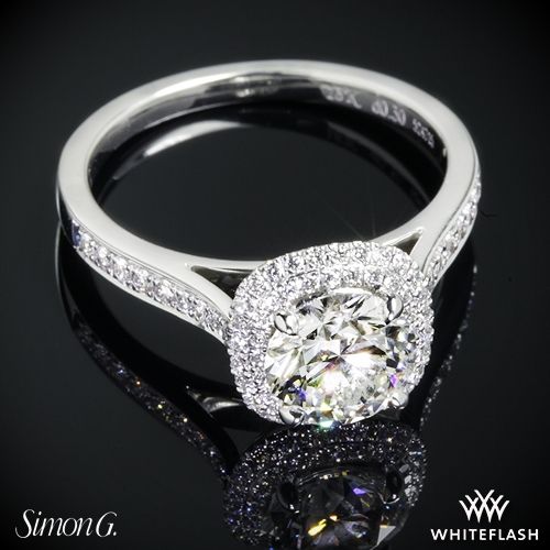 Hochzeit - Diamond Halo Rings