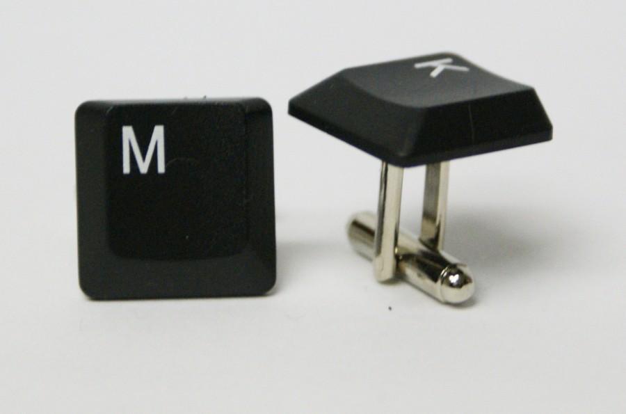 Mariage - Thin Computer Key Cufflinks YOU PICK KEYS Free Gift Bag Personalized Gift for Grooms