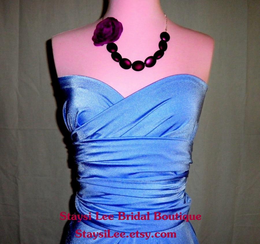 Hochzeit - Cornflower Blue Bridesmaids Wrap/Twist Dress...67 Colors ... Bridesmaids, Beach, Holidays, Cocktail Party