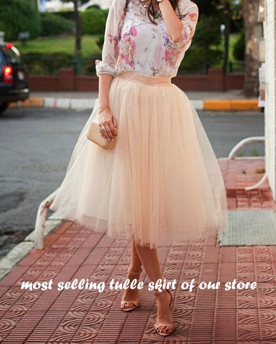 Hochzeit - Adult Tulle Skirt , Blush tulle skirt , Ladies tutu dress,Adult tutu, 5 layered tulle skirt ,engagement tulle skirt, Wedding tulle skirt